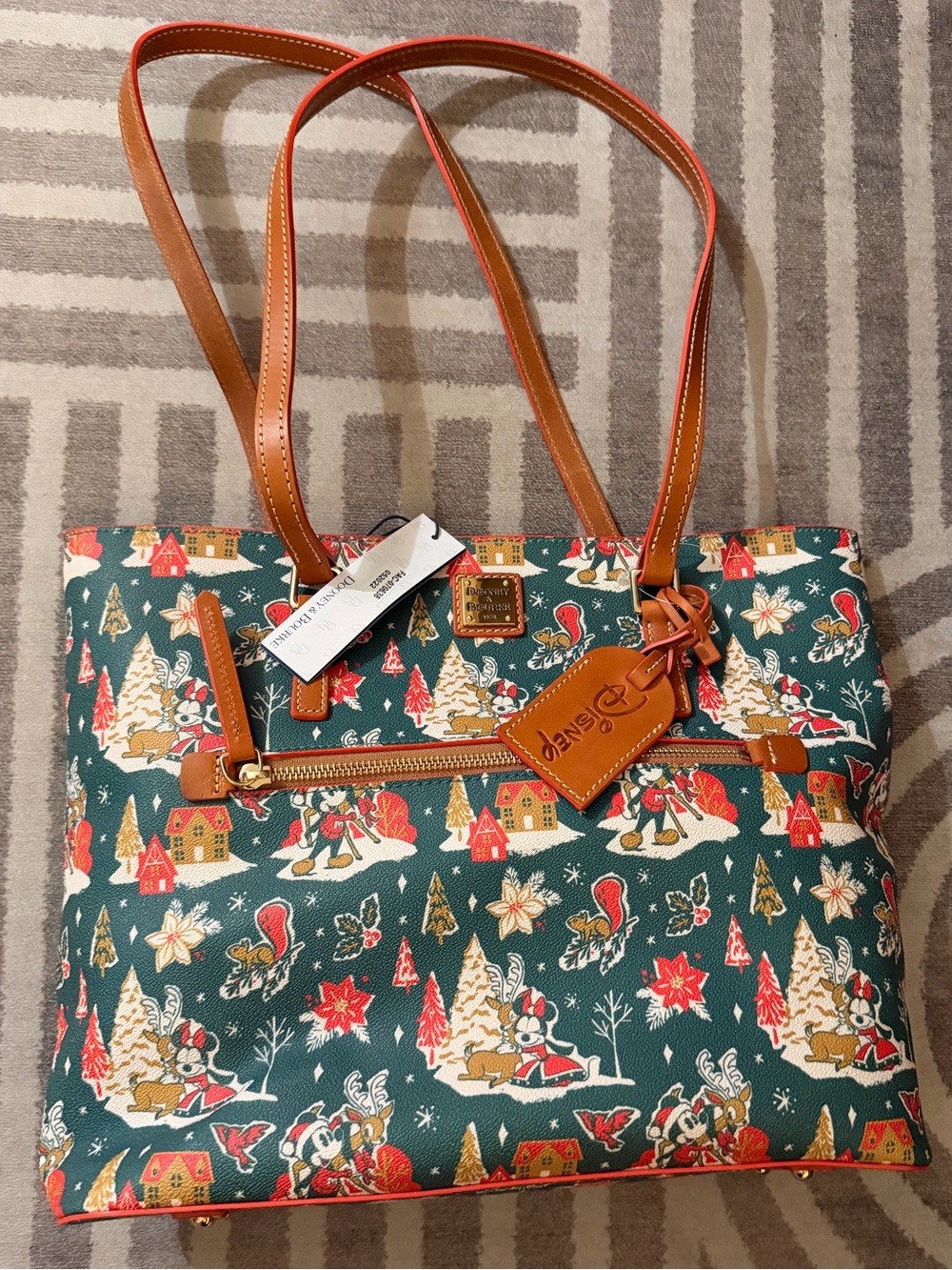 Mickey and Minnie Mouse Christmas 2022 Tote Bag by Dooney & Bourke